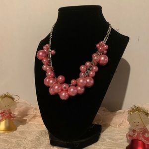 Paparazzi Pink Bead Necklace and Earrings Set